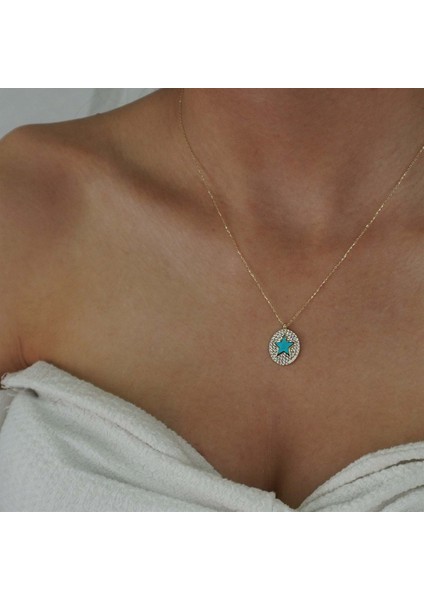 Mineli Yıldız Kolye modelleri