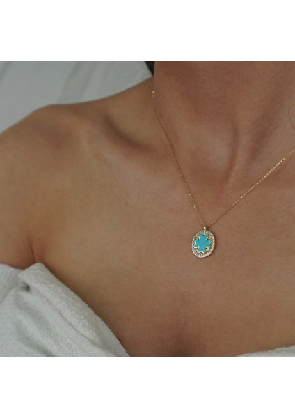 Mineli Yonca Kolye modelleri