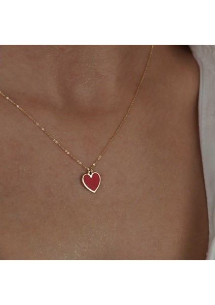Mineli Kalp Kolye