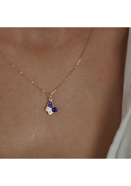 Mineli Kelebek Kolye