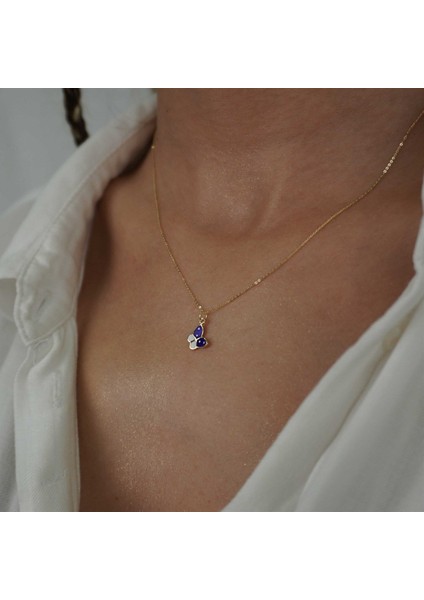 Mineli Kelebek Kolye modelleri