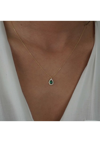 Zümrüt Damla Kolye indirimleri