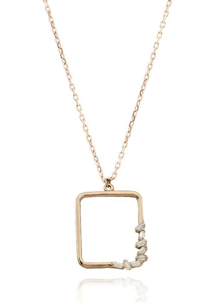 Dikdörtgen Baget Kolye