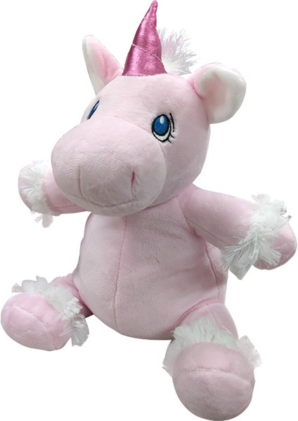 Pembe Tek Boynuzlu Bebek Küçük Oyuncak Sevimli Midilli Oturan Bebek Peluş Oyuncak (Yurt Dışından)