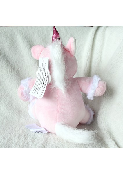 Pembe Tek Boynuzlu Bebek Küçük Oyuncak Sevimli Midilli Oturan Bebek Peluş Oyuncak (Yurt Dışından)