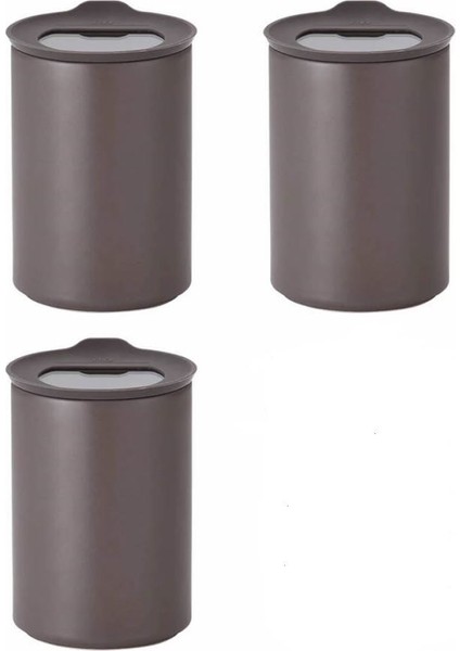 One Seramik 3 Adet 650 ml Gri Saklama Kabı D-NEONE065-07