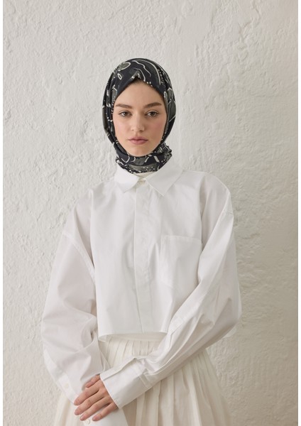 Arıa Desen Şal Siyah