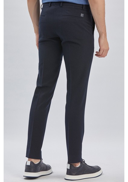 Koyu Lacivert Esnek Lastikli Yandan Cepli Casual Slim Fit Ayarlanabilir Kemer Pantolon 1003240162 indirimleri