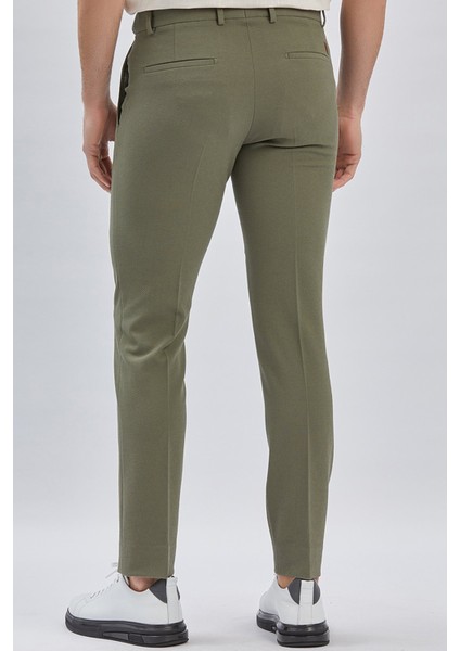 Koyu Haki Esnek Lastikli Yandan Cepli Casual Slim Fit Ayarlanabilir Kemer Pantolon 1003240162 indirimleri
