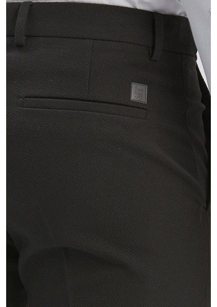 Siyah Pantolon Düz Desen Yan Cep Slim Fit Casual Pantolon 1003240162 indirimleri
