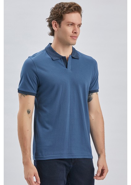 Siyah Desenli Oxford Polo Yaka Cepli Pamuklu Klasik Comfort Fit Rahat Kesim Tişört 1011240171 modelleri