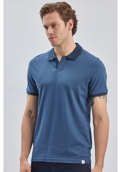Siyah Desenli Oxford Polo Yaka Cepli Pamuklu Klasik Comfort Fit Rahat Kesim Tişört 1011240171 indirimleri