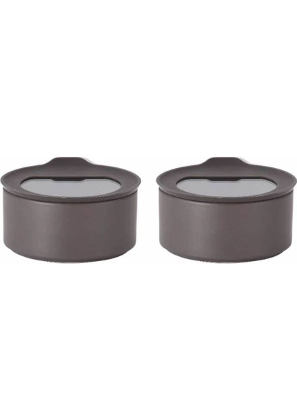 One Seramik 2 Adet 200 ml Gri Saklama Kabı D-NEONE020-07