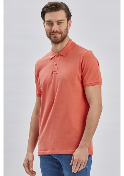 Pembe Pike Polo Yaka Garnili Pamuklu Likralı Casual Slim Fit Dar Kesim Tişört 1011240156 modelleri