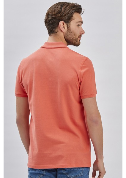 Pembe Pike Polo Yaka Garnili Pamuklu Likralı Casual Slim Fit Dar Kesim Tişört 1011240156 indirimleri