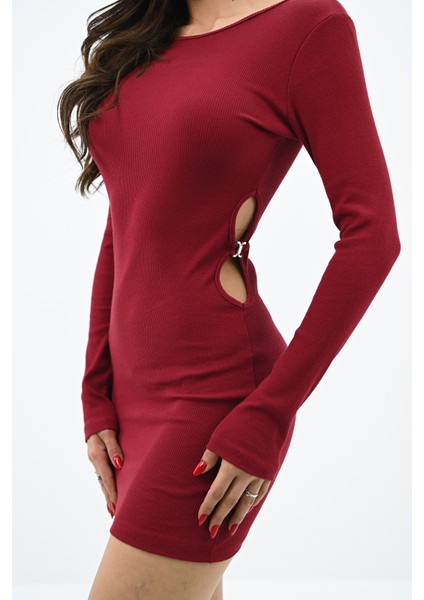 Kadın Pencere Detaylı Mini Elbise 5215-24 indirimleri