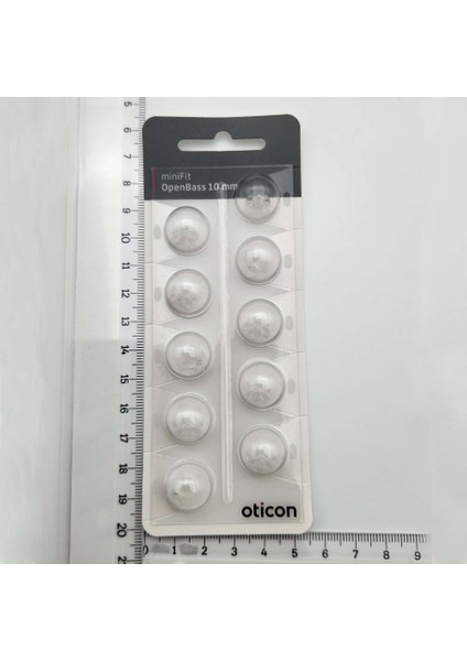 Oticon Minifit Open Bass 10 mm Dome, Oticon Işitme Cihazı Open Bass Dom/kubbe (1 Paket=10 Adet)