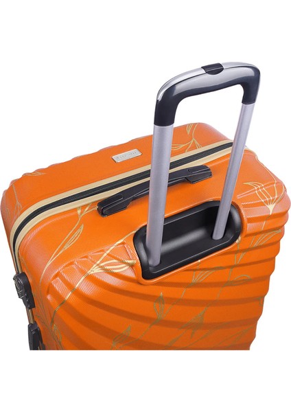 WX-300 Yaprak Baskılı Kiremit Büyük & Kabin 2'li Set Valiz modelleri