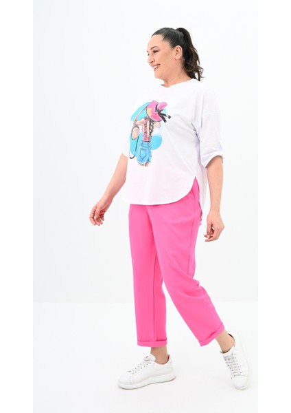 Kadın Büyük Beden Oversize T-Shirt Takım 8104-24 fiyatları
