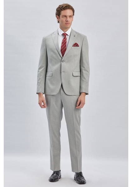 Gri Armürlü Kırlangıç Yaka Astarlı 6 Drop Slim Fit Dar Kesim Takım Elbise 1001240176 fiyatları