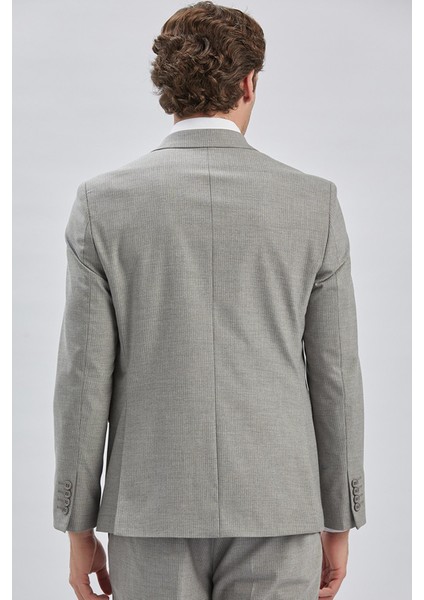 Gri Çizgili Kırlangıç Yaka Astarlı 6 Drop Slim Fit Dar Kesim Takım Elbise 1001240175 indirimleri