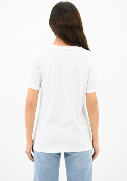 Kadın Leopar Baskılı T-Shirt 1731-24 modelleri