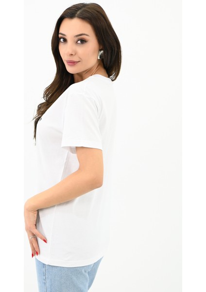 Kadın Leopar Baskılı T-Shirt 1731-24 fırsatları
