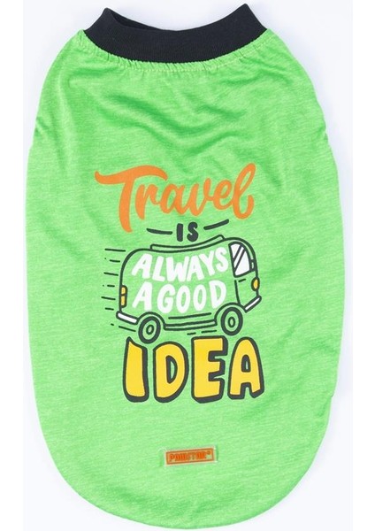 Yeşil Travel Kedi Köpek Tişörtü fırsatları