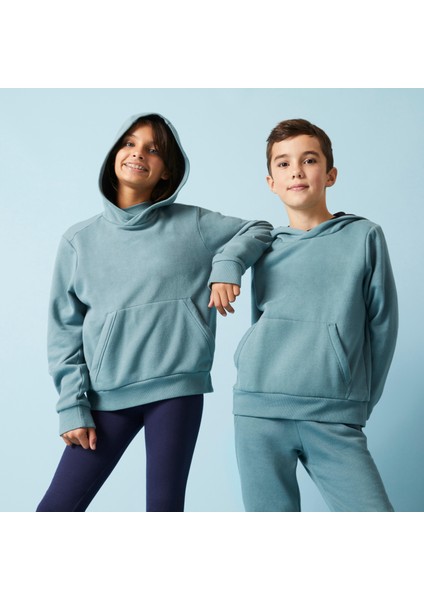 Domyos Çocuk Kapüşonlu Sweatshirt - Yeşil