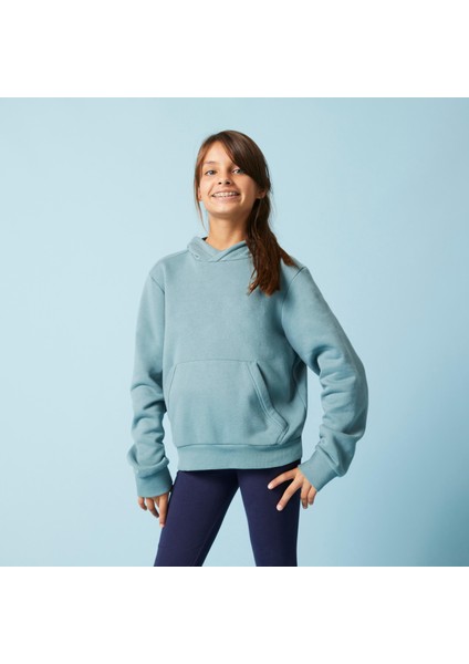 Domyos Çocuk Kapüşonlu Sweatshirt - Yeşil modelleri