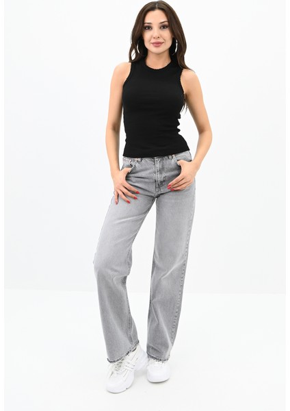 Kadın Bisiklet Yaka Kolsuz Bluz 1755-24 fiyatları