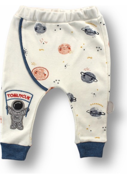 3-6 6-9 9-12 Ay Şirin Kozmonot Nakışlı Şapkalı Uzun Kollu Zıbınlı 3lü Kız-Erkek Bebek Takımı modelleri