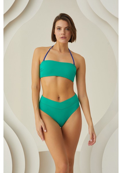 Yeşil Wrap Tek Alt Bikini
