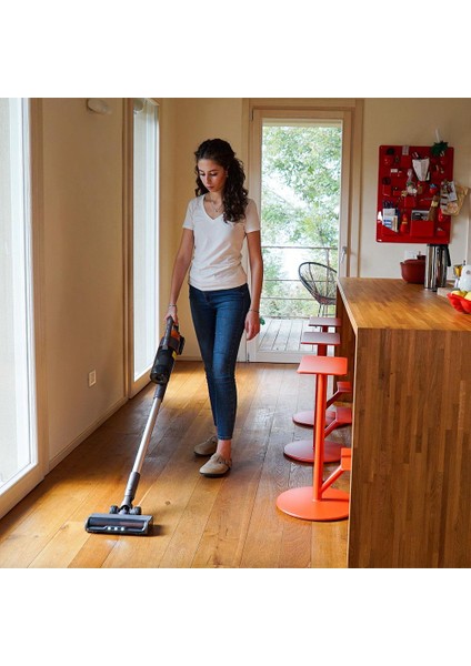 WX038 20VOLT 2.0AH. Li-Ion 105WATT Çift Akülü Kömürsüz Siklonik Sistem Şarjlı Dikey Süpürge