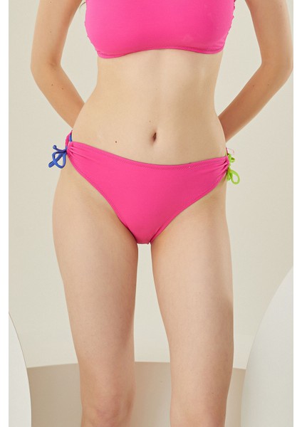 Fuşya Basic Halter Tek Alt Bikini