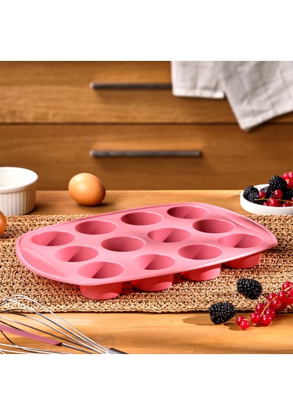 Silikon Muffin Kalıbı Pembe