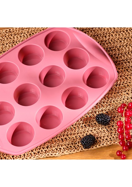 Silikon Muffin Kalıbı Pembe