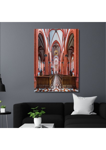 Tekli Dikey Kanvas Tablo Saint Marie Kilisesi Palanga Litvanya