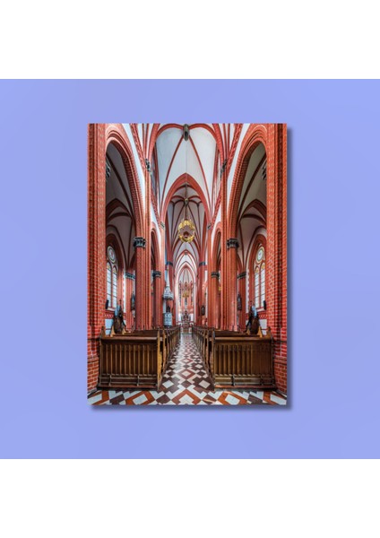 Tekli Dikey Kanvas Tablo Saint Marie Kilisesi Palanga Litvanya modelleri