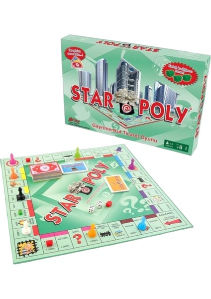Efsane Star Poly Emlak Alım Satım Yönetimi Kutu Oyunu fiyatları