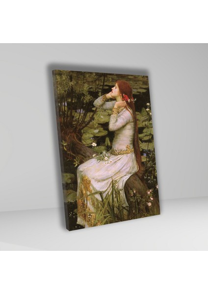 Tekli Dikey Kanvas Duvar Tablosu Ophelia Hamlet 1894
