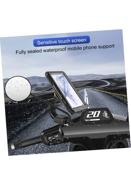 Motosiklet Bisiklet Için Su Geçirmez Sert Kapaklı Ayna Bağlantı Scoter Unıversal Telefon Tutucu modelleri