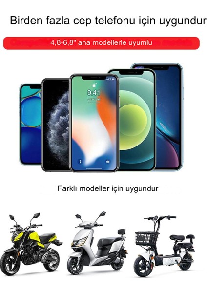 Motosiklet Bisiklet Için Su Geçirmez Sert Kapaklı Ayna Bağlantı Scoter Unıversal Telefon Tutucu fırsatları
