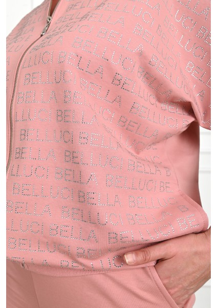 Kadın Eşofman Takımı Kısa Kollu Taş Baskılı Rahat Kullanım İçin 42-50 Beden indirimleri