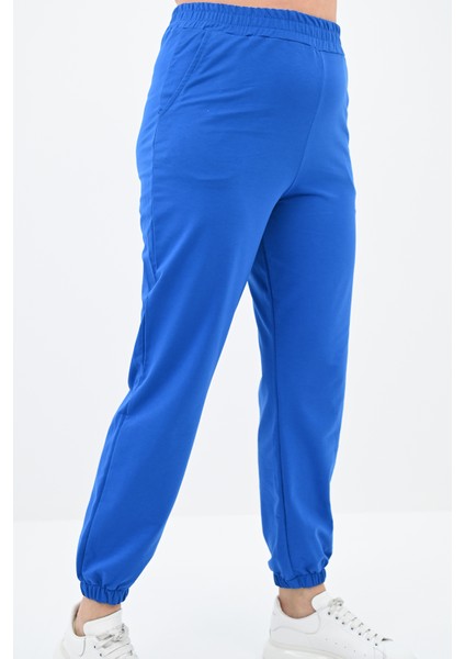 Kadın Yüksek Bel Eşofman Takımı Büyük Beden 42-50 Pamuklu Mavi Renk 8095-24 fiyatları