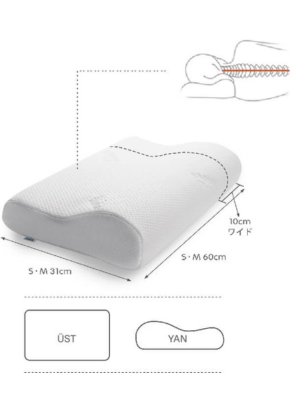 Tempur Original (Queen) Yıkanabilir Kılıflı Yastık M