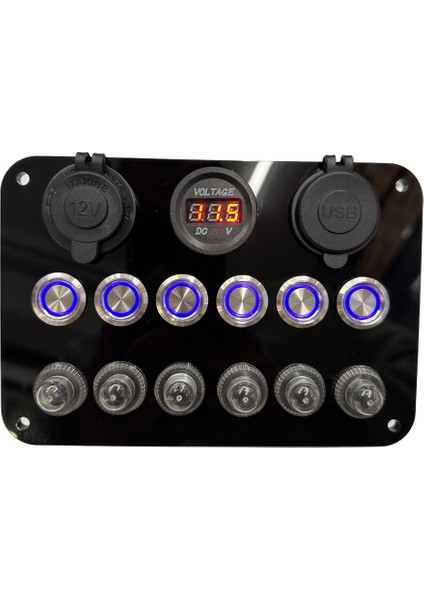 Su Geçirmez Otomatik 6'lı Switch Panel