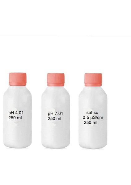 Ph 4.01 - 7.01 Saf Su Distile Su Kalibrasyon Sıvıları 250 ml