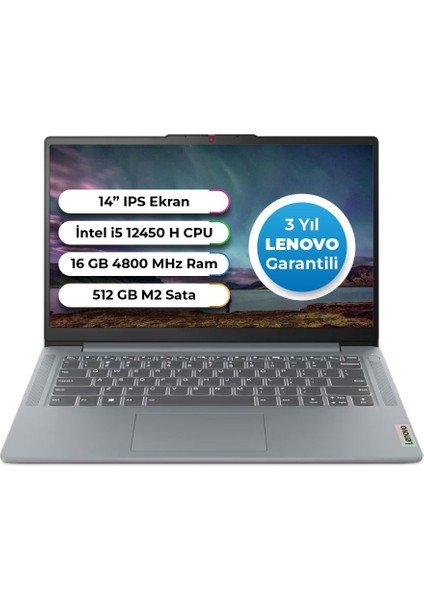 Ideapad 3 Slim Case Intel Core İ5-12450H 16 GB 512 GB SSD Freedos 14 Inç 83EQ0048TR