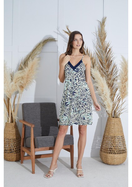 Kadın İnce Askılı Desenli Tunik C2T4N8O51 modelleri